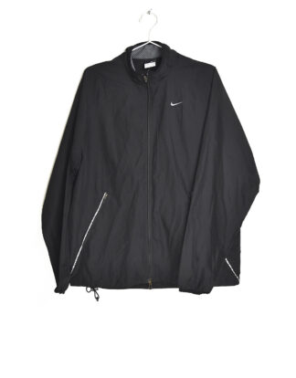 Nike full black sport jacket - M