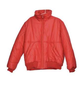 Bright red winter jacket