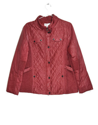 Dark red winter jacket - L