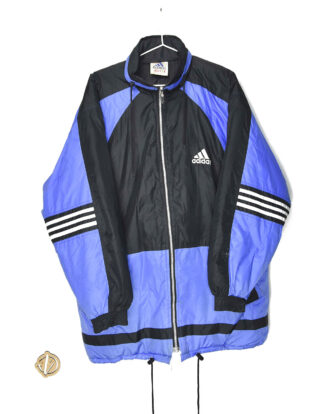 Adidas retro design black and blue winter jacket - XL