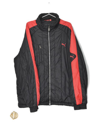 Puma black and red design retro winter jacket - L