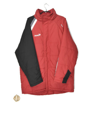 Retro red and black sleeve winter jacket - L