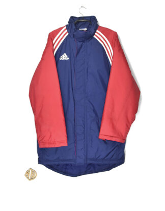 Adidas vintage blue and red retro design winter jacket