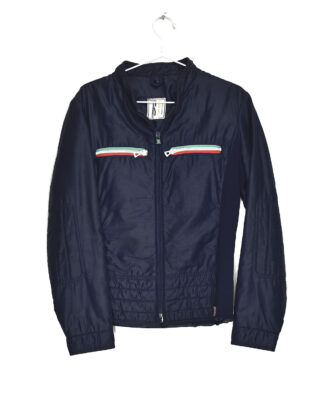 Black retro italy flag winter jacket - 50