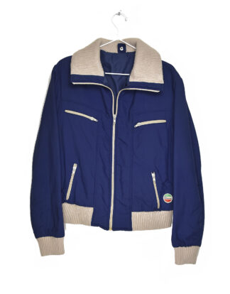Vintage blue and cream winter jacket - 52