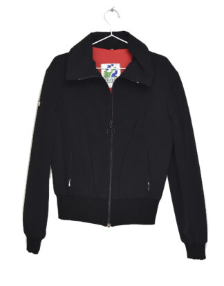 Retro black red interior winter jacket - 52
