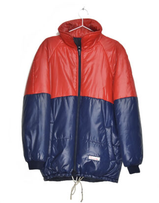 Vintage red and blue winter jacket