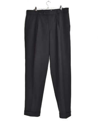 Black pleated trousers
