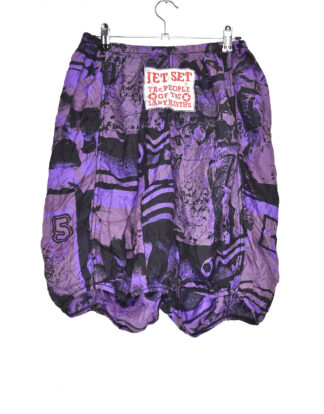 Vintage purple printed shorts - 4