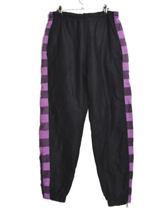 Retro black and pink sport track pants