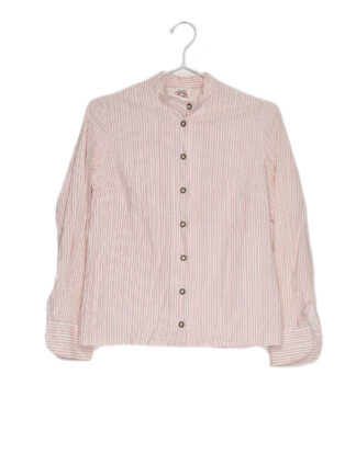 70's blouse vertical light pink lines design