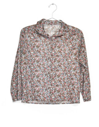 70's blouse flowers print retro design