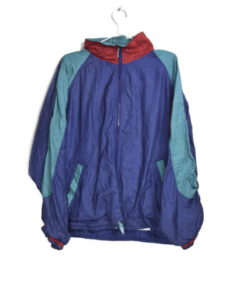 Retro blue and green summer jacket - XL