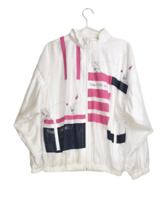 Vintage tennis white and pink design summer jacket - 38