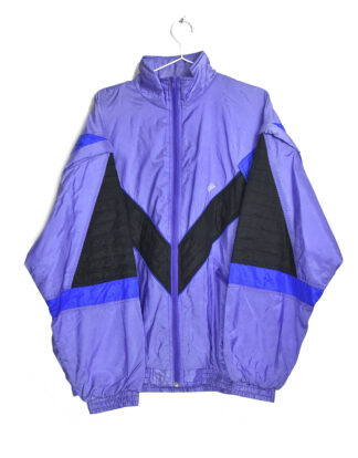Light purple black and blue shapes retro summer jacket - L