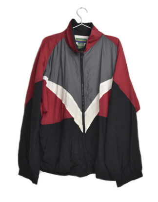 Vintage black grey and red shapes summer jacket - L