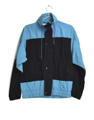 Retro black and blue summer jacket