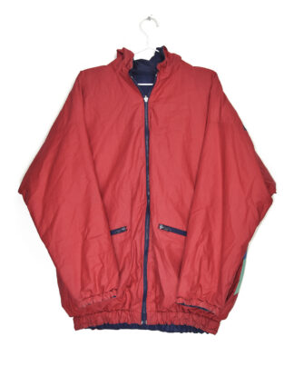 Retro red colorful back winter jacket