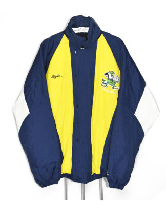 Retro irish man design blue and yellow winter jacket