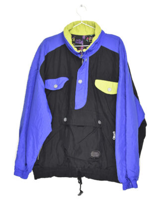 Retro black and yellow winter jacket