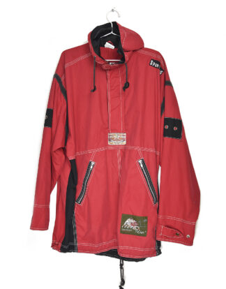 Retro design red and black winter jacket - 52/54