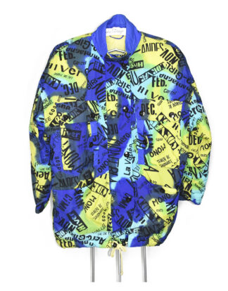 Vintage pop design colorful letters winter jacket - T38