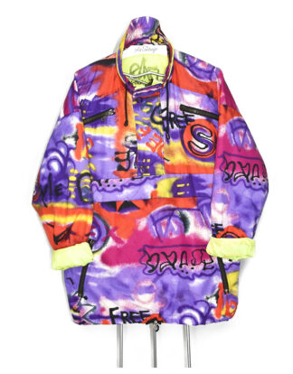 80's graffity design colorful winter jacket - M