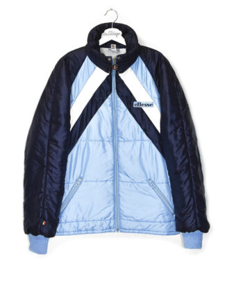Retro black and blue winter jacket - T38