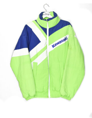 Kawasaki retro green and blue winter jacket