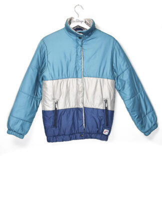 Light blue and white retro winter jacket