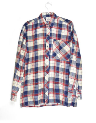 Red and blue checkered flannel shirt - 40