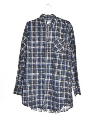 Black and blue checkered flannel shirt - 52/54