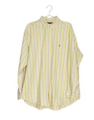 Ralph Lauren vertical yellow lines shirt - XL