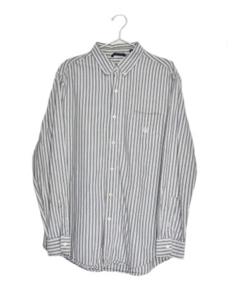 Chaps vertical grey lines shirt - L