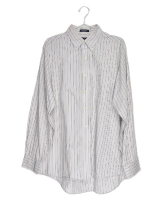 Chaps vertical blue and grey lines shirt - L