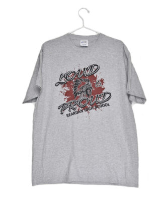 Loud and Proud print grey t-shirt - L