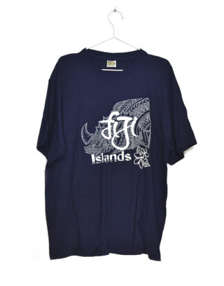 Fiji Island print blue t-shirt - XL