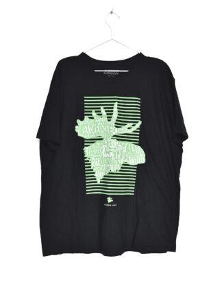 Canada Moose desing print black t-shirt - XL