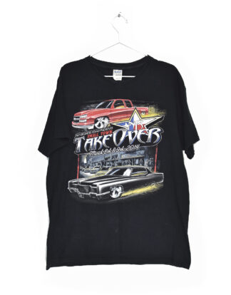 Takeovers cars print black t-shirt - L