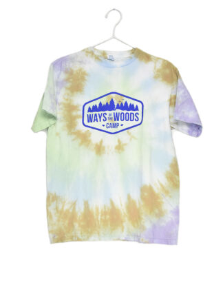Tie dye Ways of the Woods camp print t-shirt - XL