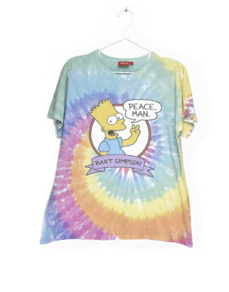 Bart Simpson tie dye hippy t-shirt - L