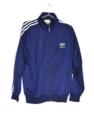 Adidas retro logo blue sport jacket - S