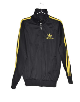 Adidas classic logo black and yellow sport jacket