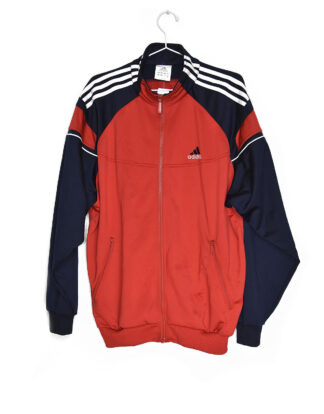 Adidas red and black sport jacket - M