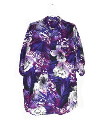 Hawaii purple flowers shirt - XL