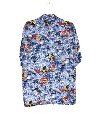 Hawaii music and flowers design print shirt -37/38