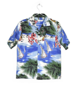 Hawaii palms and sailboat vintage shirt - M
