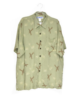 Hawaii Paradise Isle Resort light olive green print - L