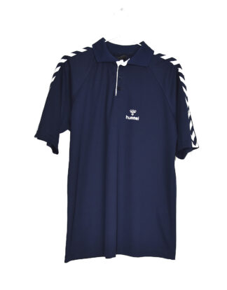 Hummel blue and white polo t-shirt - XL
