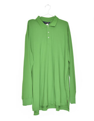 Polo Golf long slevees green polo t-shirt - XXL